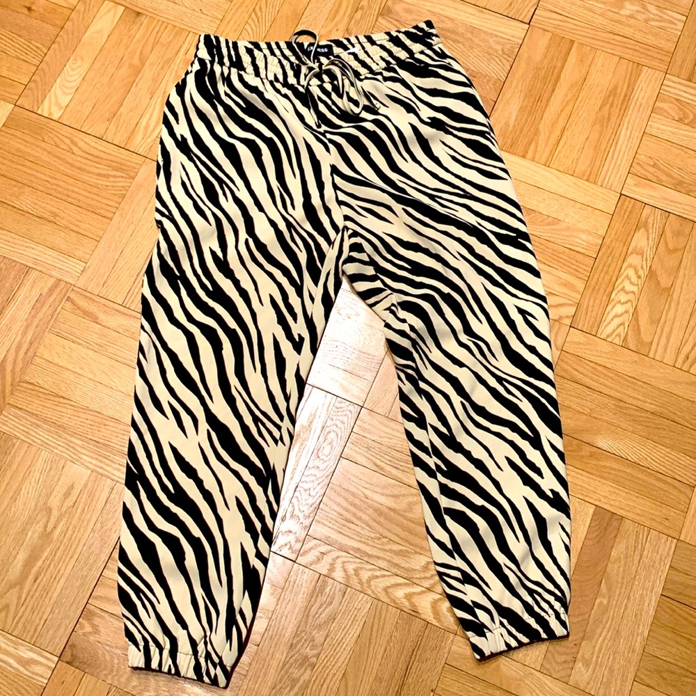 Zebra print pant size medium